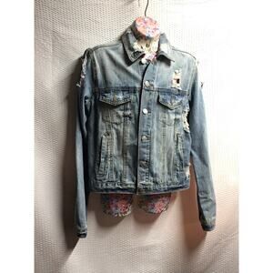 Almost Famous Women’s Distressed Jacket – Size Small – Casual Edgy Style